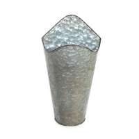 Galvanized Metal Wall Plant Container Hanging Wall Vase Planters Garden Home Silver Metal Plant Containers