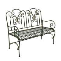 European outdoor wrought iron lounge chair wrought iron bench park chair scenic double chair