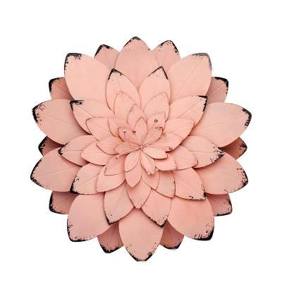 Hanssz 3D Metal Handicraft Modern Home Decor Room Flower Shape Framed Wall Art