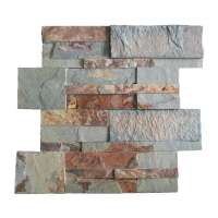 decoration natural rusty slate stone art wall