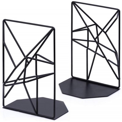 Decorate Metal Geometrical Shape Cheap Bookends Black Wholesale Office Design Bookend