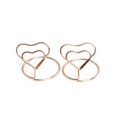 Fashionable And Creative  Gold Or Pink Mini Metal Paper Clip