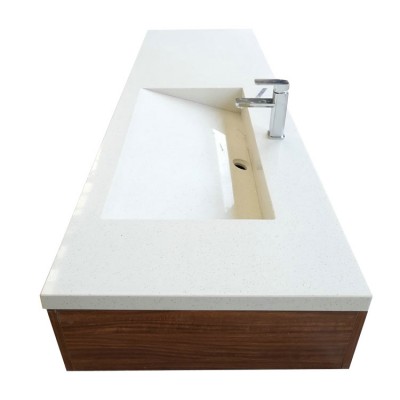 NEWSTAR Designed integrated marble quartz stone Bathroom Single Double Sink