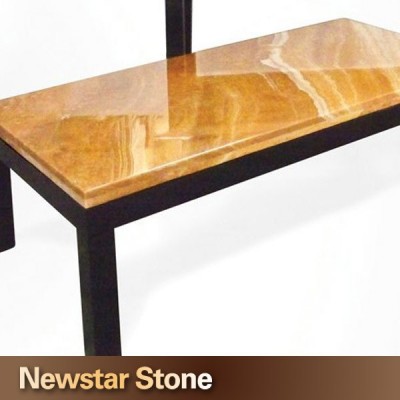 Chinese good quality polished onyx marble upgraded water resistant version coffee tables for living room