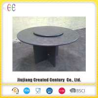 Garden round outdoor slate dining table set