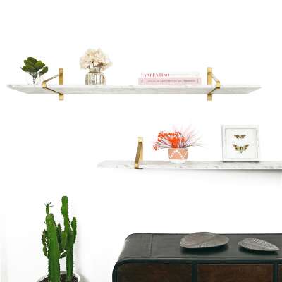 Carrara White Marble Wall Shelves Shelf Unique Design Ideas