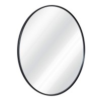 Hanssz Morn Circle Wall Mirror Inch Round Wall Mirror for Entryways Washrooms Living Rooms and More Black 8 inch