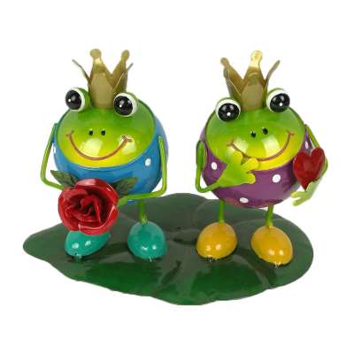 Hanssz Rustic Frog Decor Kissing Frogs Frog Decor Princess Butterfly Frog Decor Sitting Prince